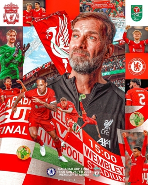 Liverpool đăng poster khởi động chung kết League Cup: Klopp ở vị trí C, Van Dijk, Endo Hang và những người khác xuất hiện