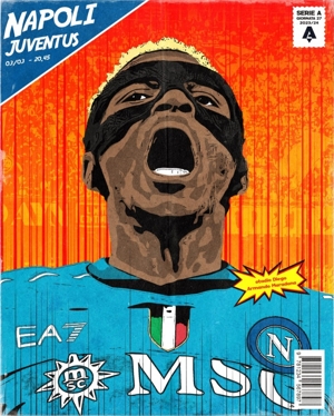 Napoli tung poster khởi động trận gặp Juventus: Osimhen xuất hiện đeo khẩu trang