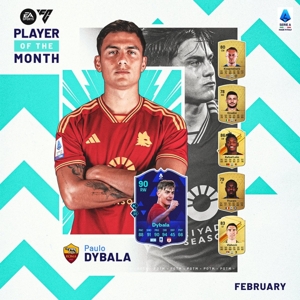 5 bàn sau 3 trận! Chính thức: Dybala được bầu là Cầu thủ xuất sắc nhất tháng 2 của Serie A, đánh bại Leo, Thuram, v.v.