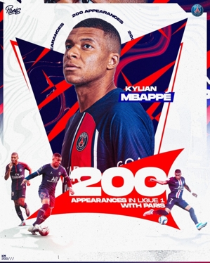 cột mốc quan trọng! Mbappé có trận đấu thứ 200 tại Ligue 1 ở Paris!